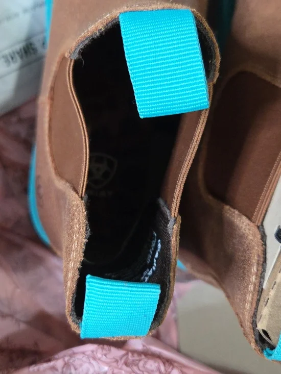 Ariat Fatbaby Twin Gore Wicker Turquoise Size 8.5 - Picture 7 of 15